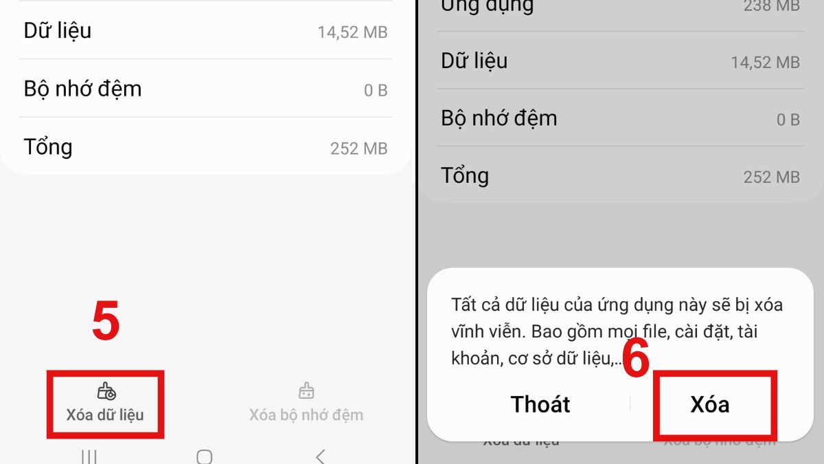 Cách khắc phục khi Viber bị chặn bởi nhà mạng - Xóa dữ liệu