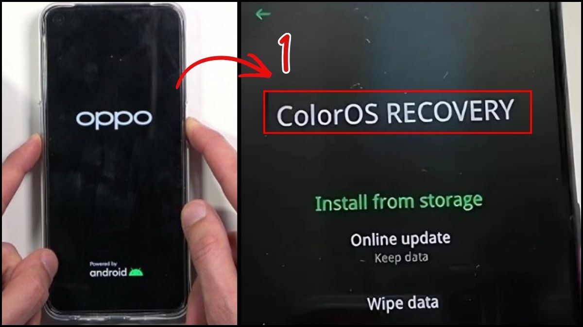Sửa OPPO bị lỗi phần mềm - Sử dụng ColorOS Recovery bước 1