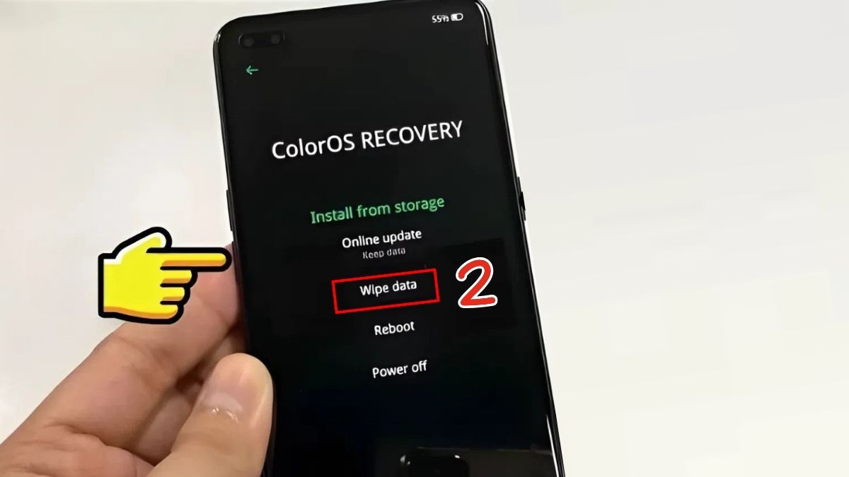Sửa OPPO bị lỗi phần mềm - Sử dụng ColorOS Recovery bước 2