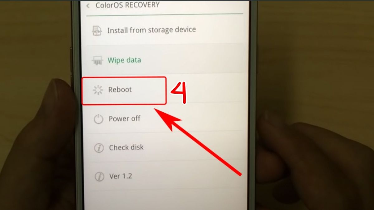 Sửa OPPO bị lỗi phần mềm - Sử dụng ColorOS Recovery bước 4