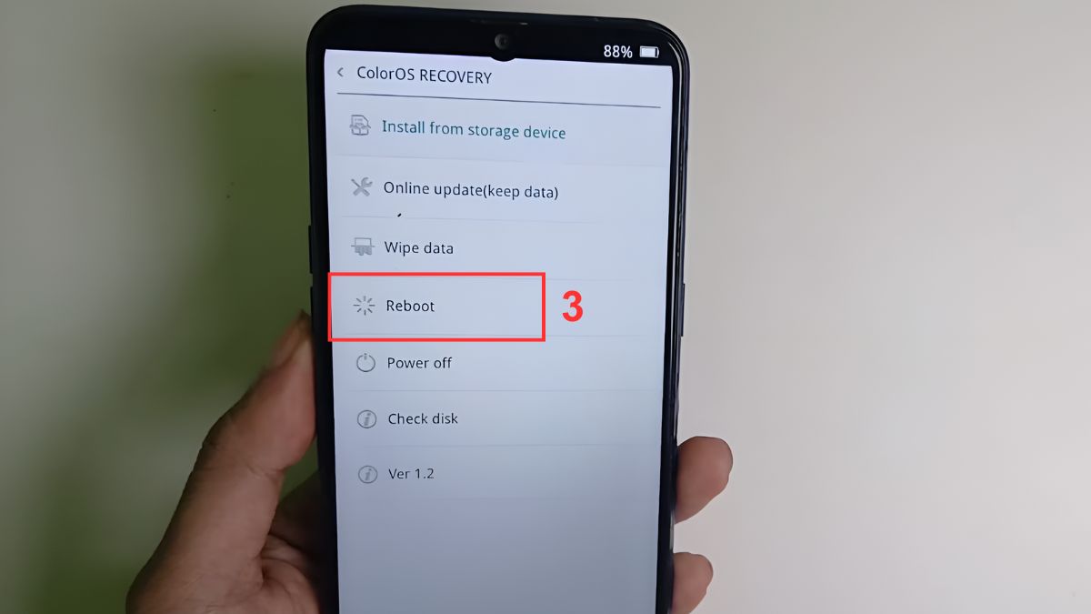 Sửa lỗi Oppo bị lỗi Select Language - Khởi động và chọn lại ngôn ngữ bước 2