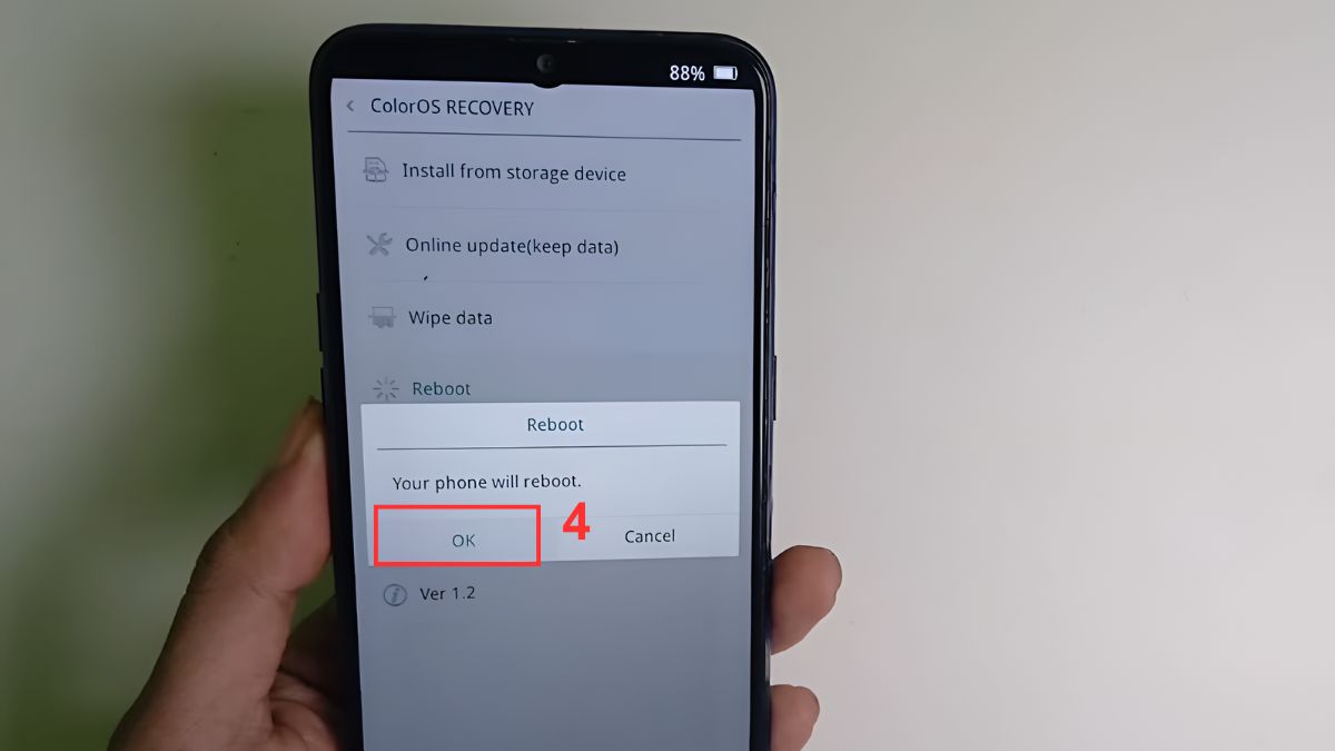 Sửa lỗi Oppo bị lỗi Select Language - Khởi động và chọn lại ngôn ngữ bước 3