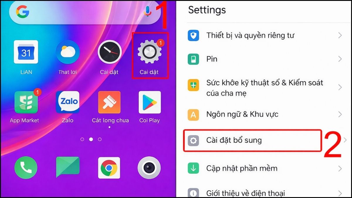 Cách xử lý lỗi OPPO không nhận thẻ nhớ - Khôi phục cài đặt gốc bước 1