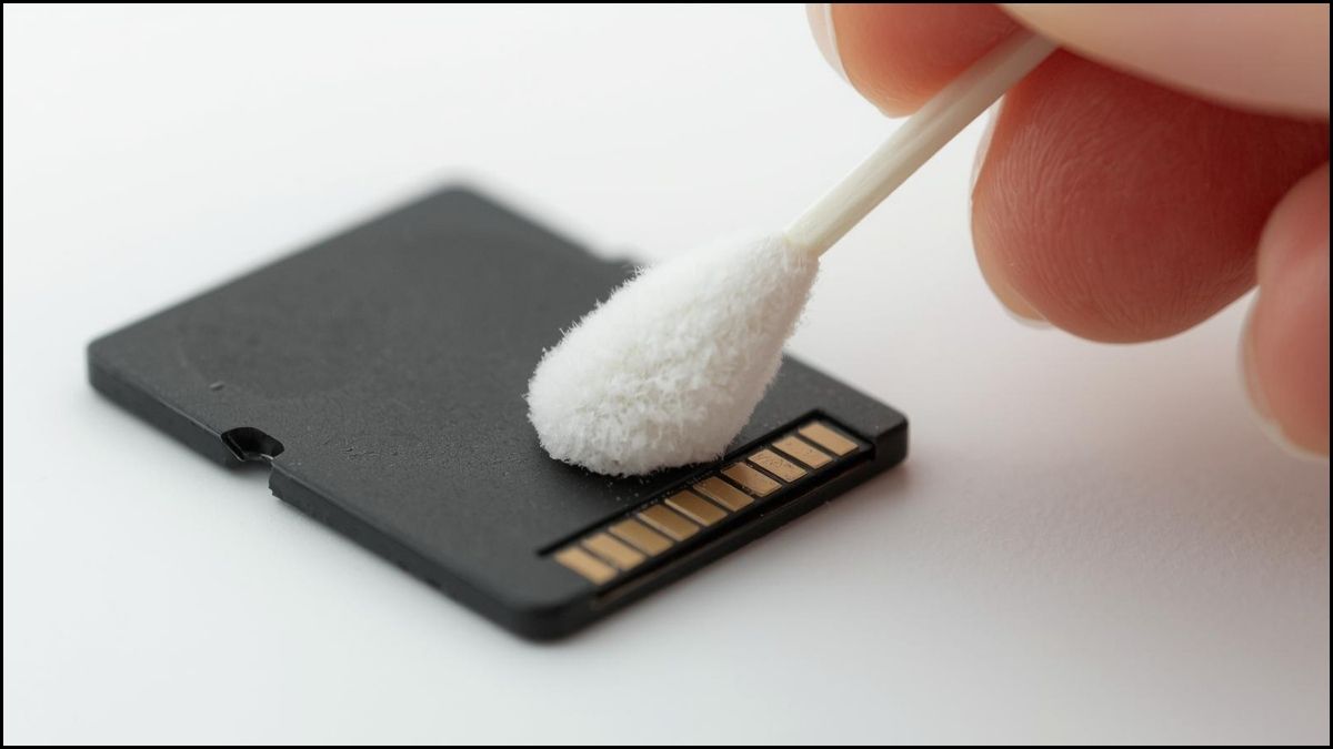 Cách xử lý lỗi OPPO không nhận thẻ nhớ - Vệ sinh thẻ nhớ và khay đựng