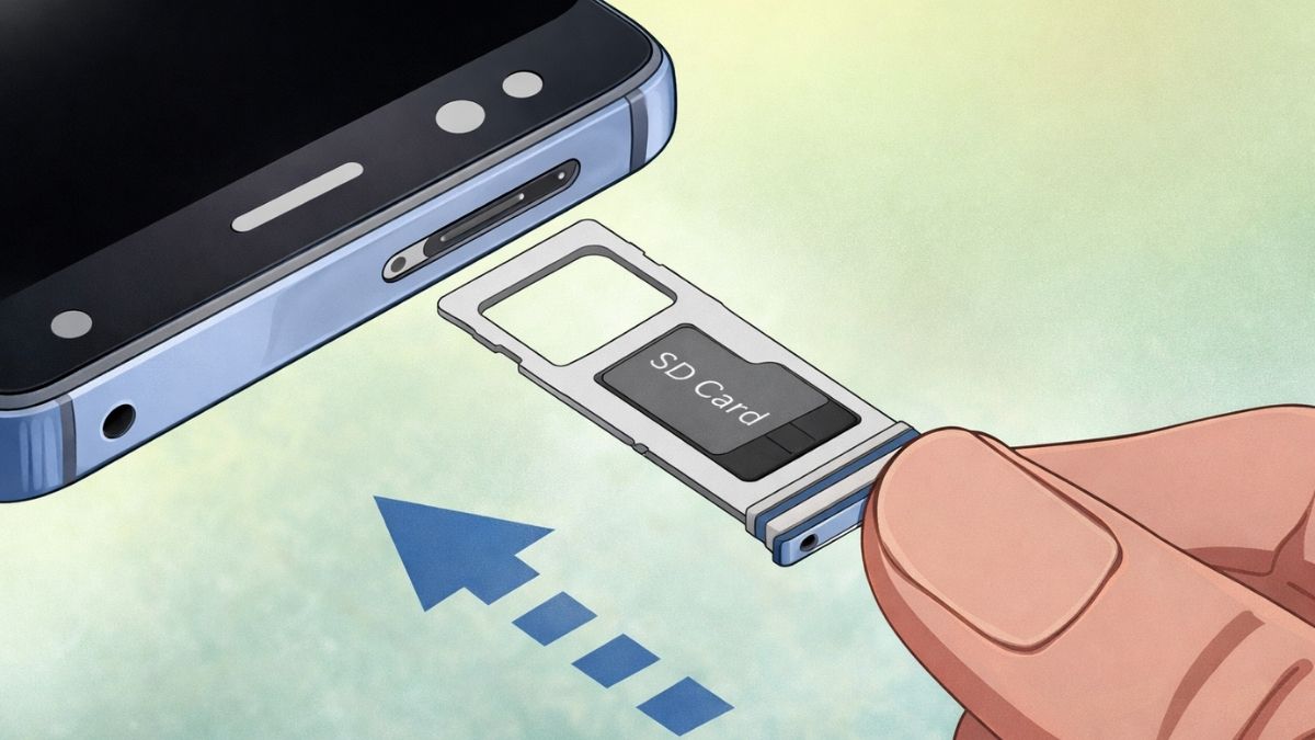 Cách xử lý lỗi OPPO không nhận thẻ nhớ - Tháo ra và cắm lại