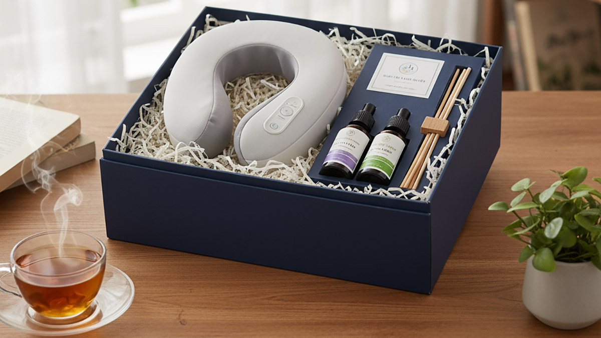 Set quà tặng 20/11 - Máy mát xa và tinh dầu