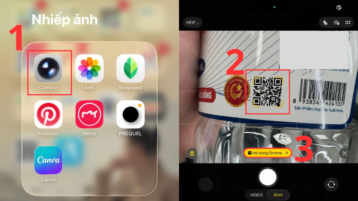 Quét mã vạch bằng camera điện thoại