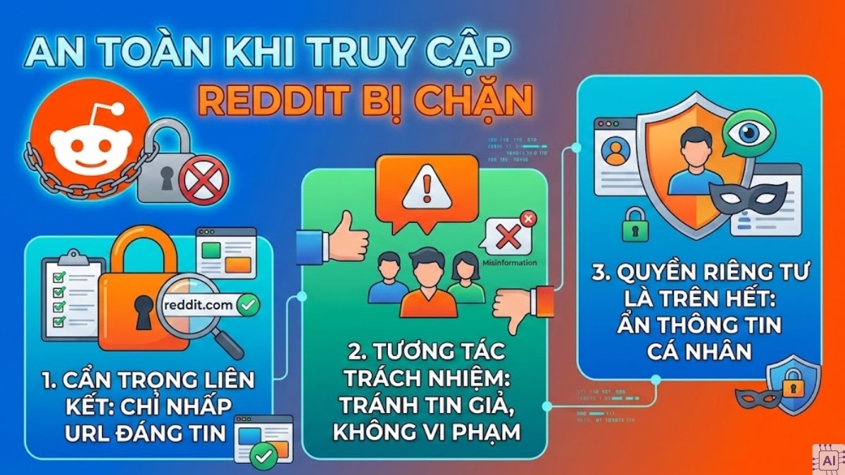 Lưu ý khi Reddit bị chặn
