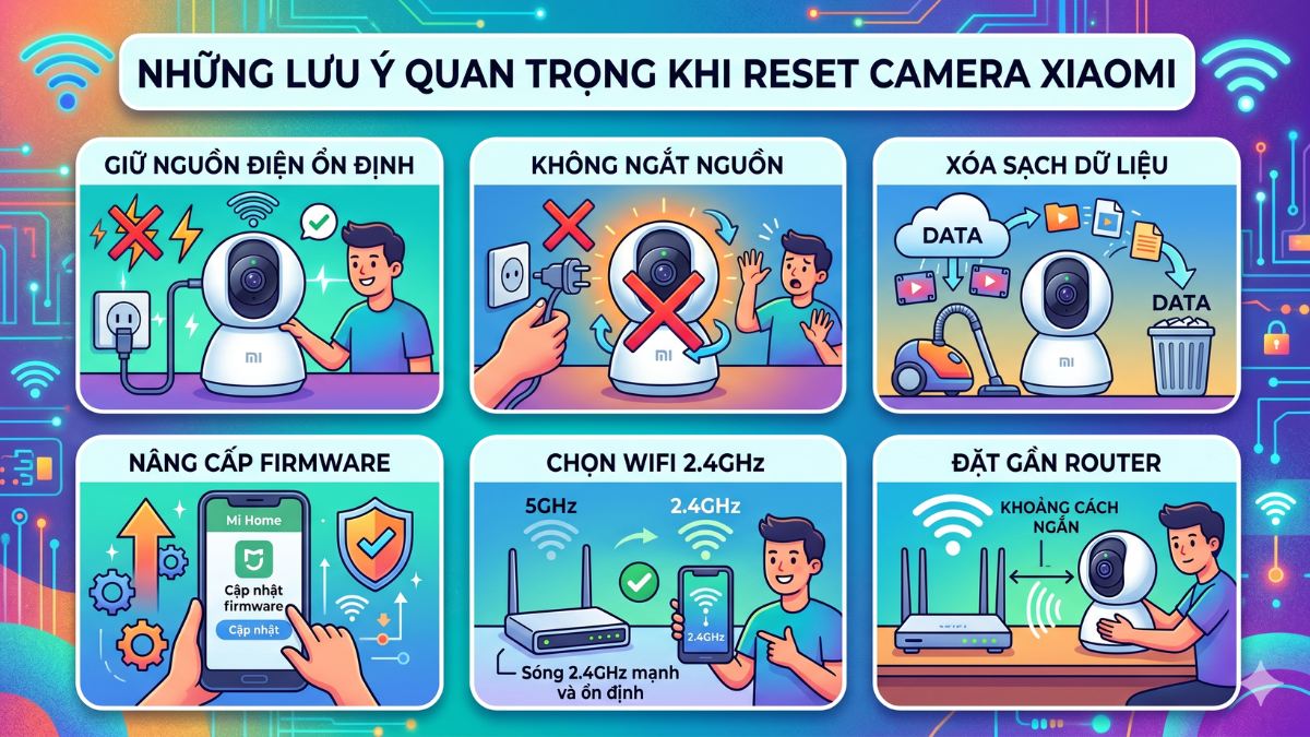 Lưu ý khi reset camera Xiaomi