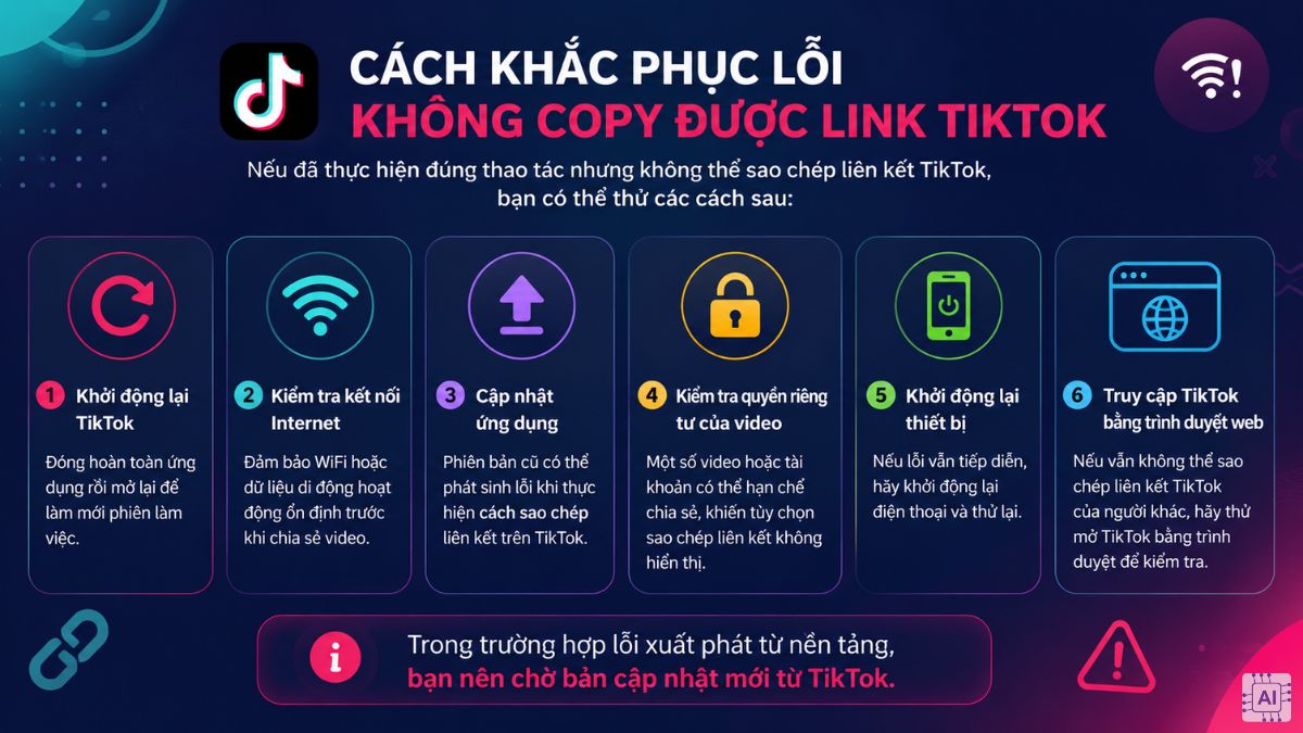 Cách sao chép liên kết TikTok - Sửa lỗi không sao chép được