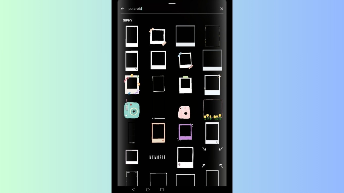 Sticker đẹp trên Instagram dạng khung/tape