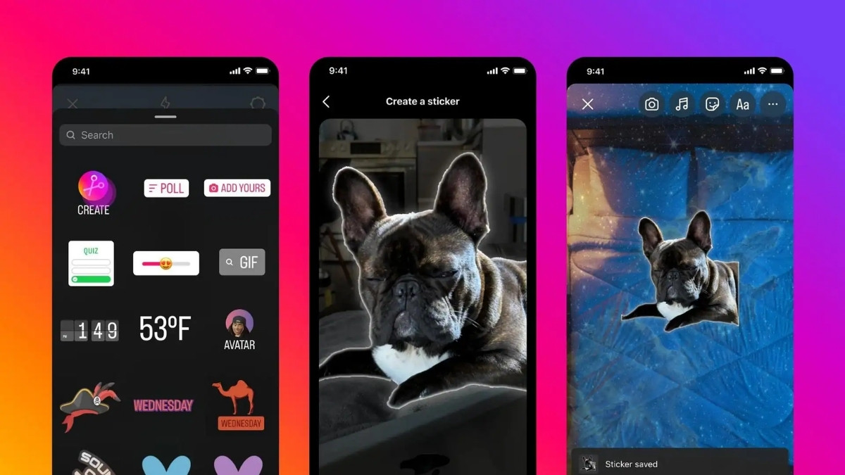 Sticker đẹp trên Instagram tự tạo