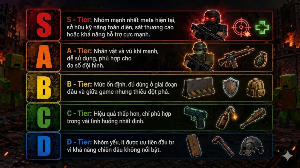 Giải nghĩa Survive the Apocalypse Tier List