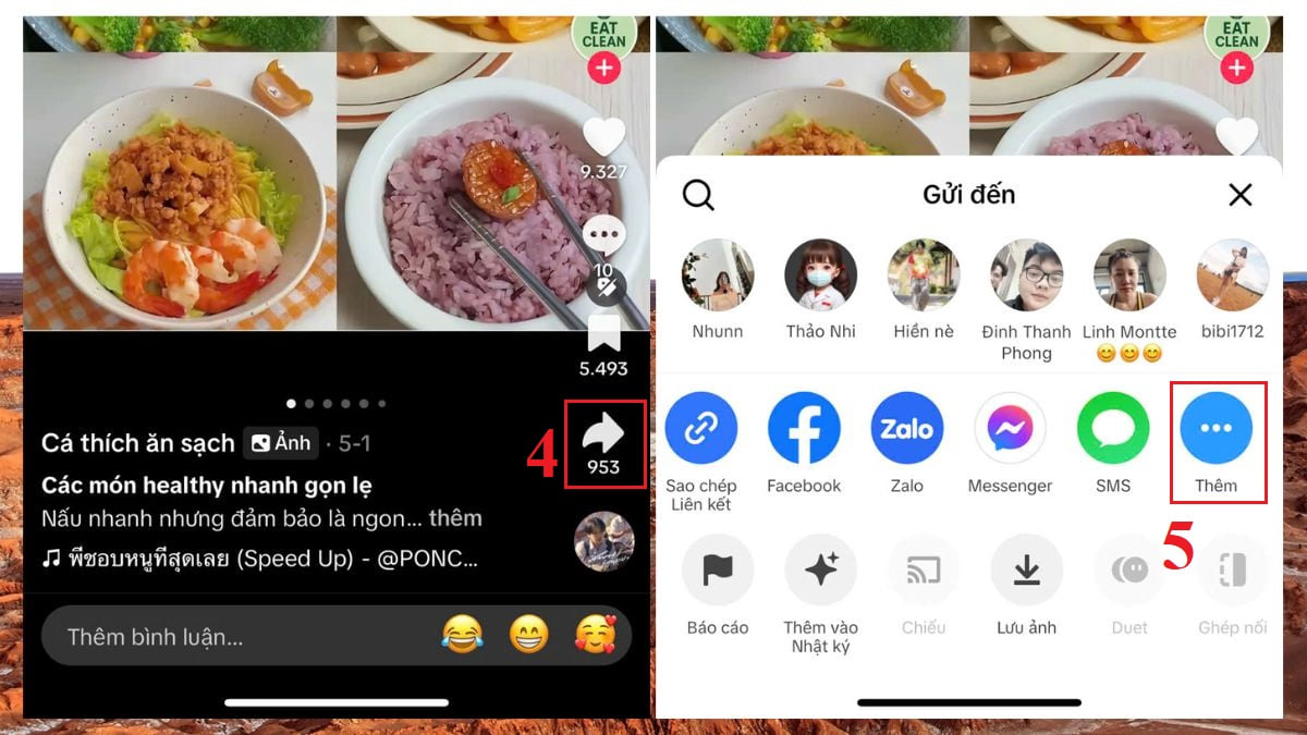 Tải ảnh TikTok không logo trên iPhone bằng Phím tắt bước 4, 5