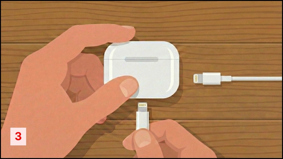 Sửa tai nghe Bluetooth sạc không vào pin 1 bên - Kiểm tra hộp sạc bước 3