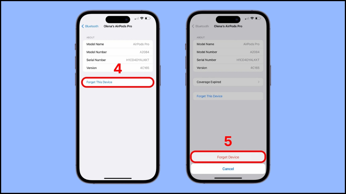 Sửa tai nghe Bluetooth sạc không vào pin 1 bên - Reset tai nghe bước 2