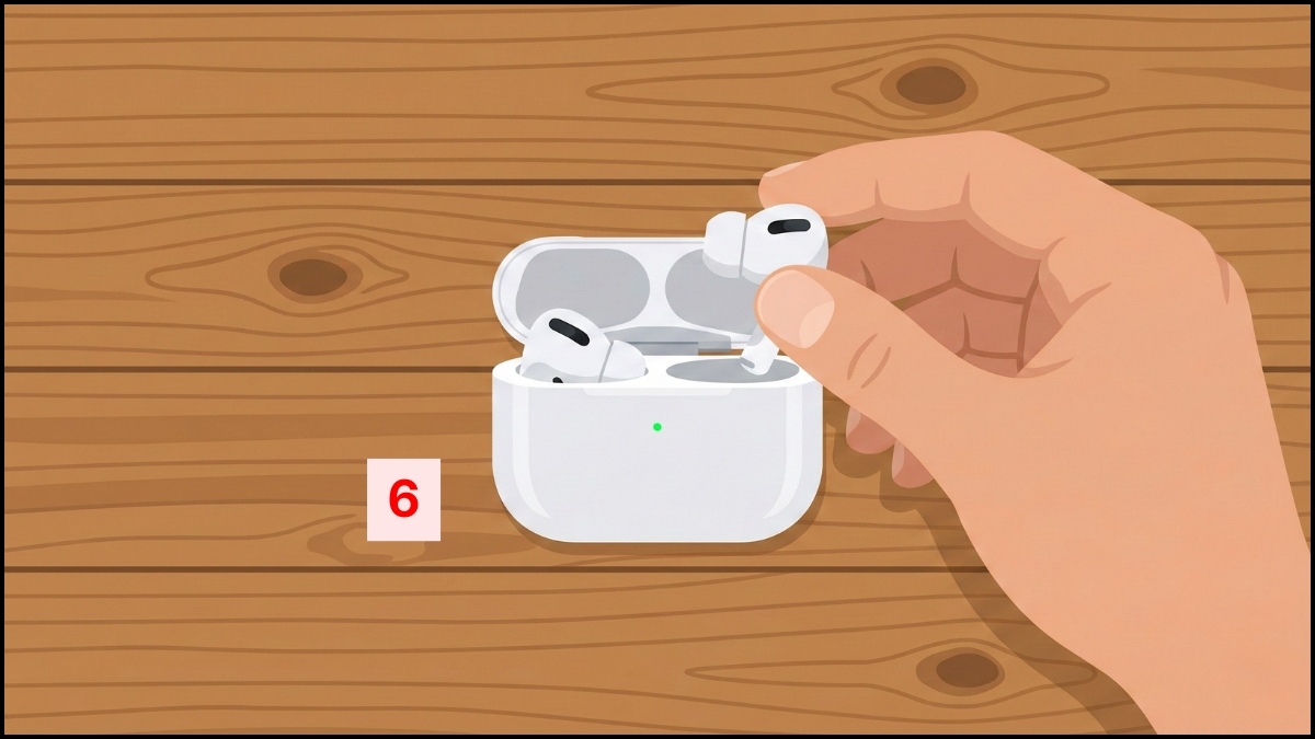 Sửa tai nghe Bluetooth sạc không vào pin 1 bên - Reset tai nghe bước 3