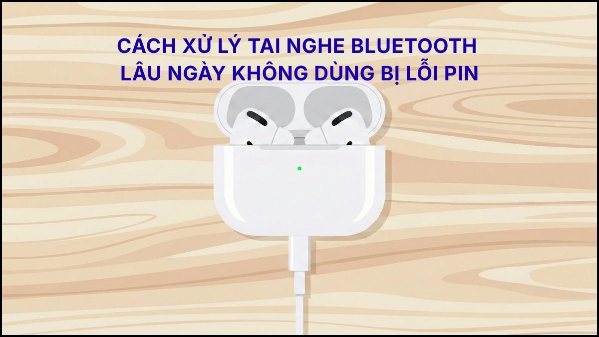 Sửa tai nghe Bluetooth sạc không vào pin 1 bên do lâu ngày không dùng