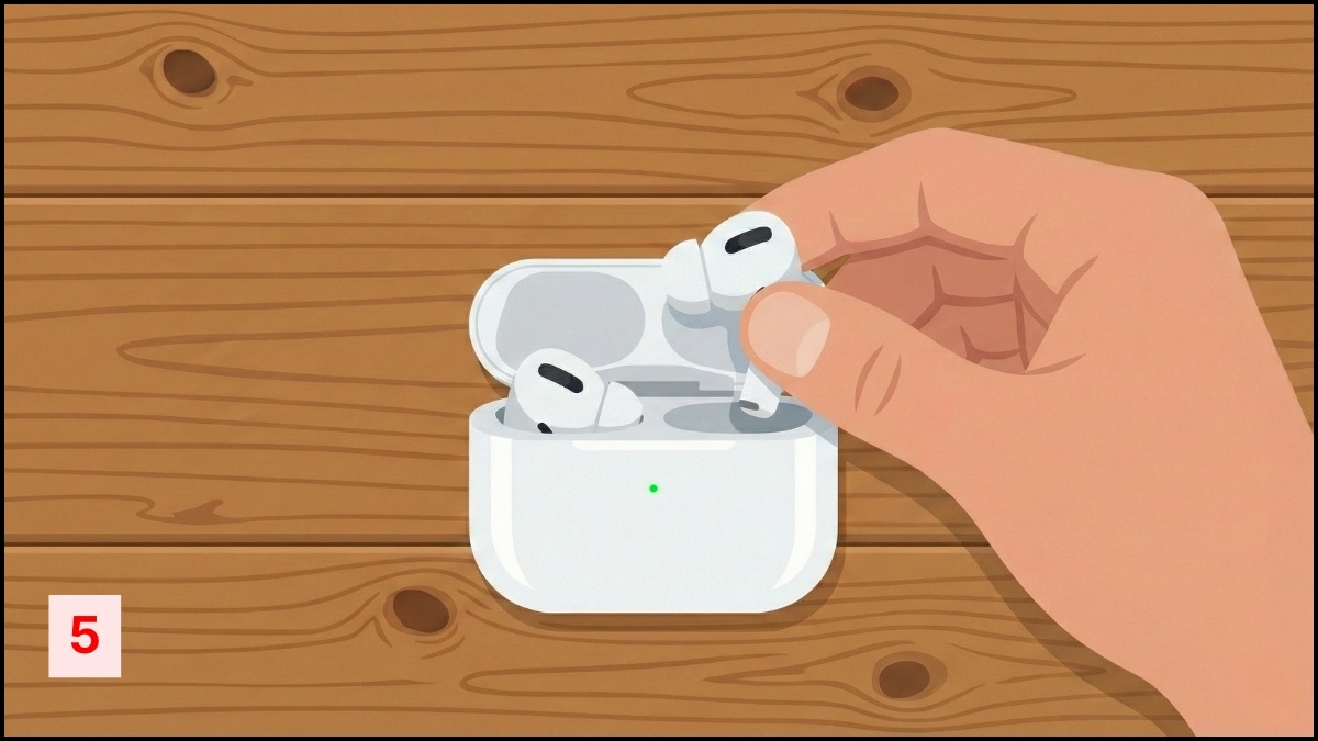 Sửa tai nghe Bluetooth sạc không vào pin 1 bên - Vệ sinh điểm tiếp xúc bước 5