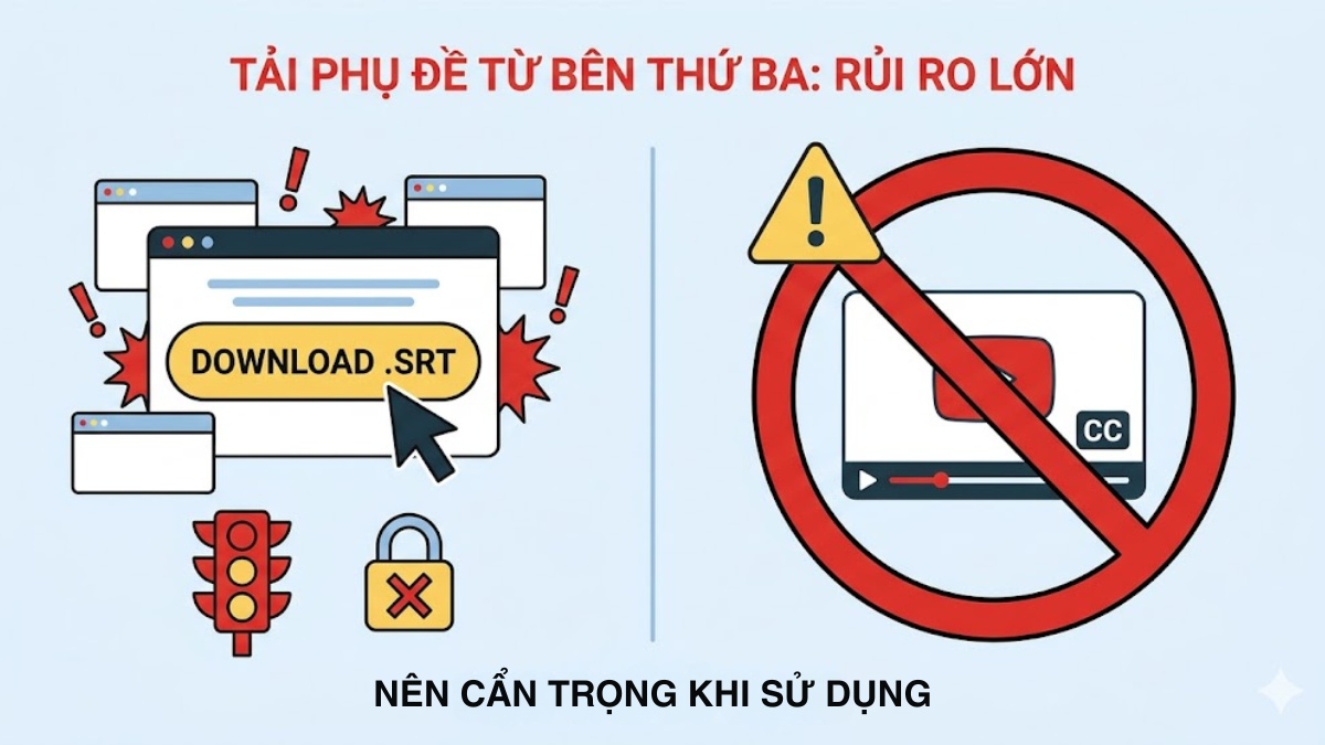Có nên tải phụ đề Youtube từ trang web thứ ba