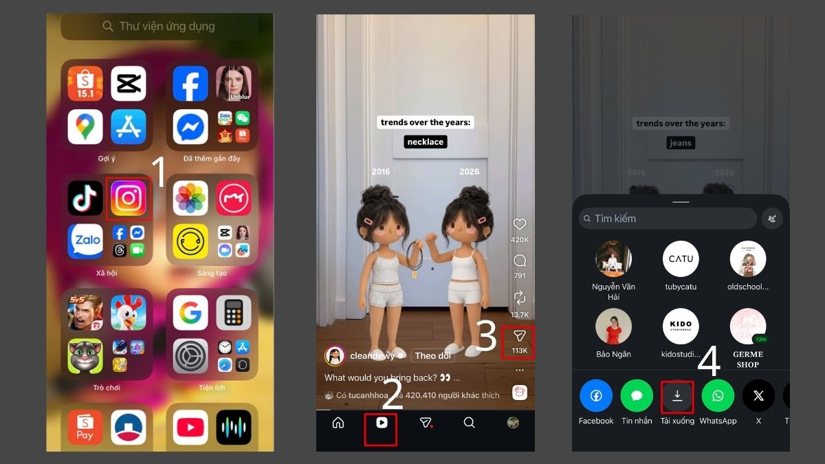 Cách tải video Instagram trực tiếp