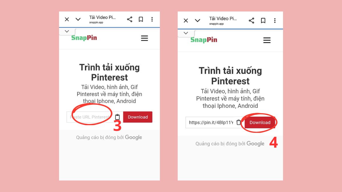 Tải video Pinterest web Snappin bước 3, 4
