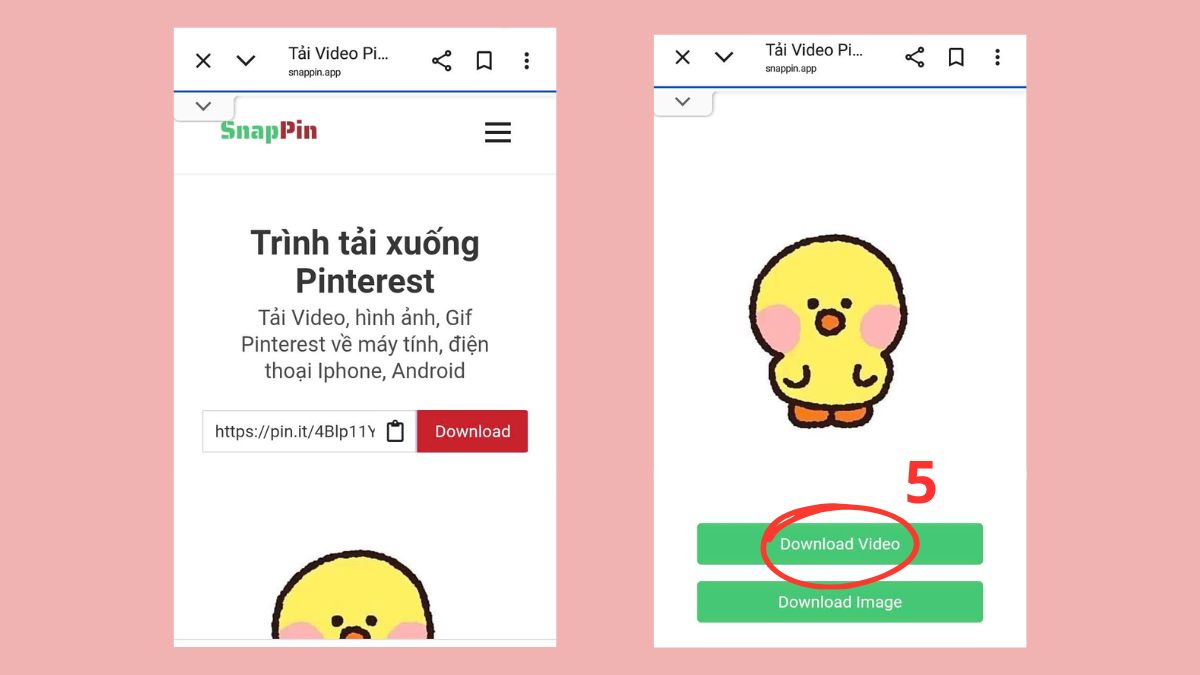 Tải video Pinterest web Snappin bước 5