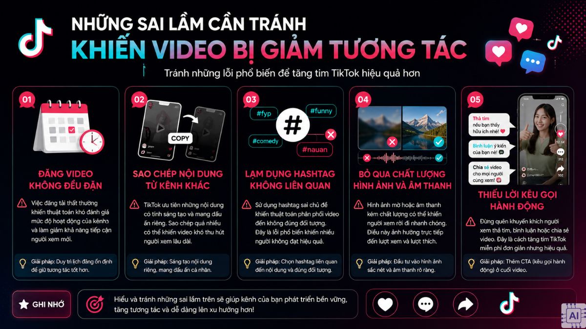 Muốn tăng tim TikTok cần đăng video đều đặn