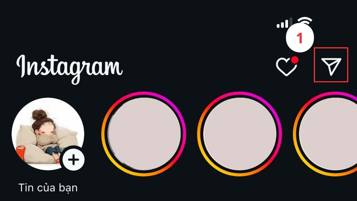 Cách tạo nhóm Instagram trên điện thoại bước 1