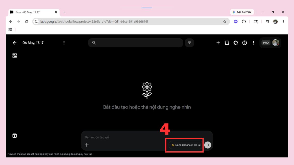 Tạo video AI bằng Gemini Veo 3 qua Google Labs Flow bước 2-2