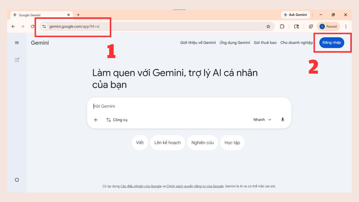 Tạo video AI bằng Gemini Veo 3 trên Gemini bước 1-1
