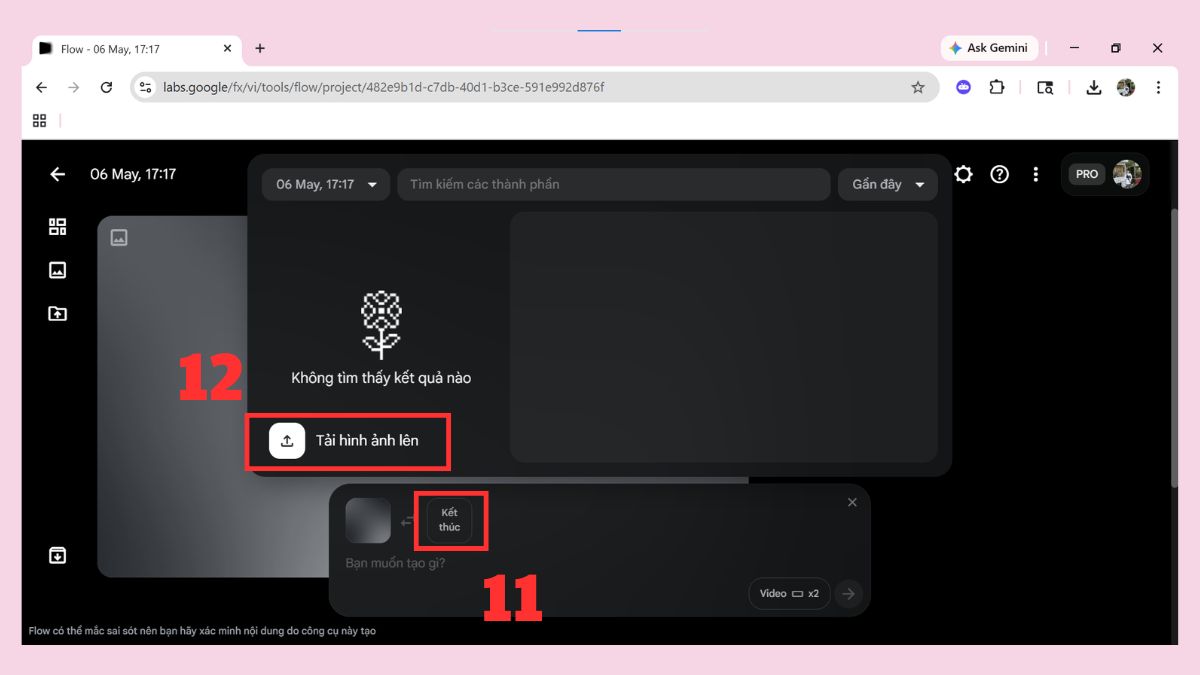 Tạo video AI bằng Gemini Veo 3 qua Google Labs Flow bước 3-3