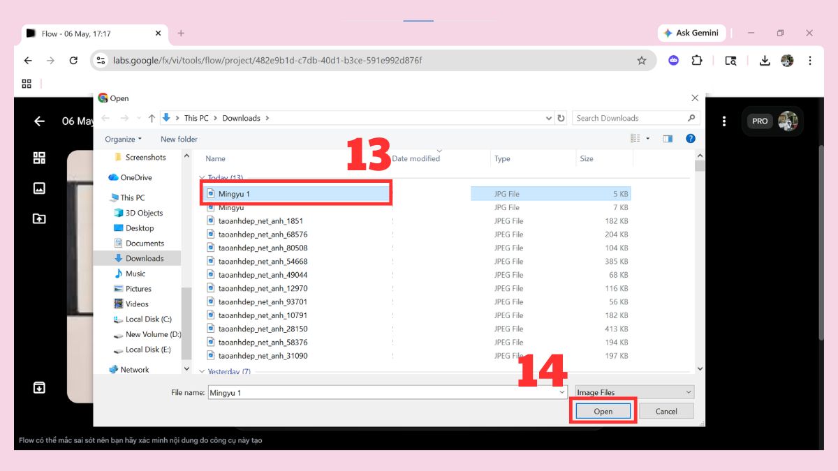Tạo video AI bằng Gemini Veo 3 qua Google Labs Flow bước 3-4