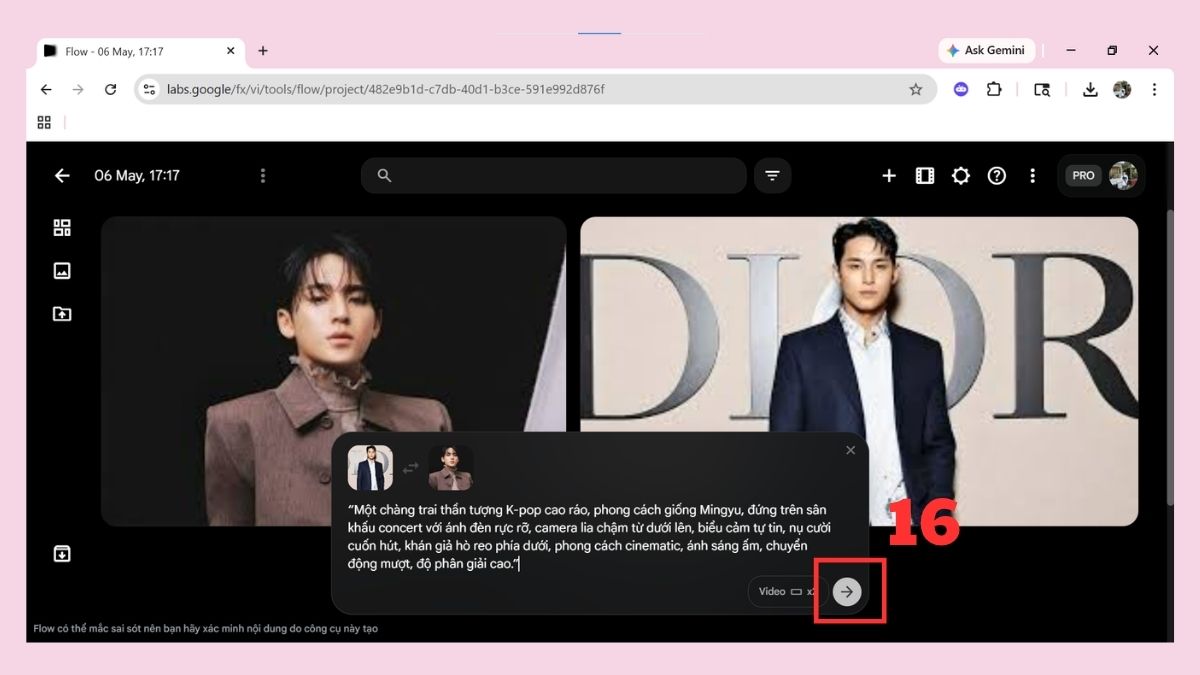 Tạo video AI bằng Gemini Veo 3 qua Google Labs Flow bước 4-2
