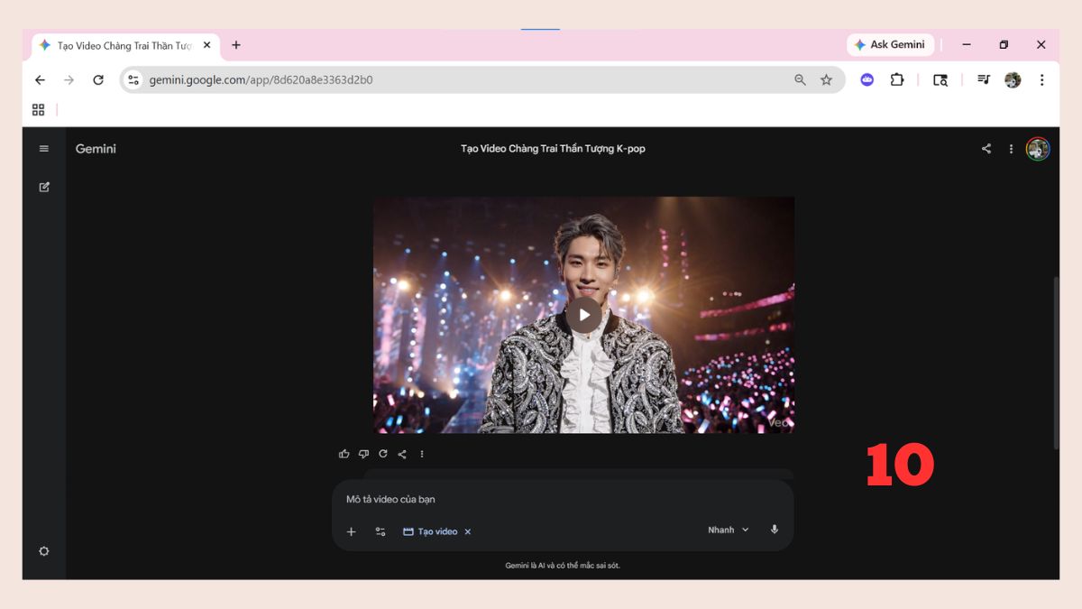 Tạo video AI bằng Gemini Veo 3 trên Gemini bước 3-2