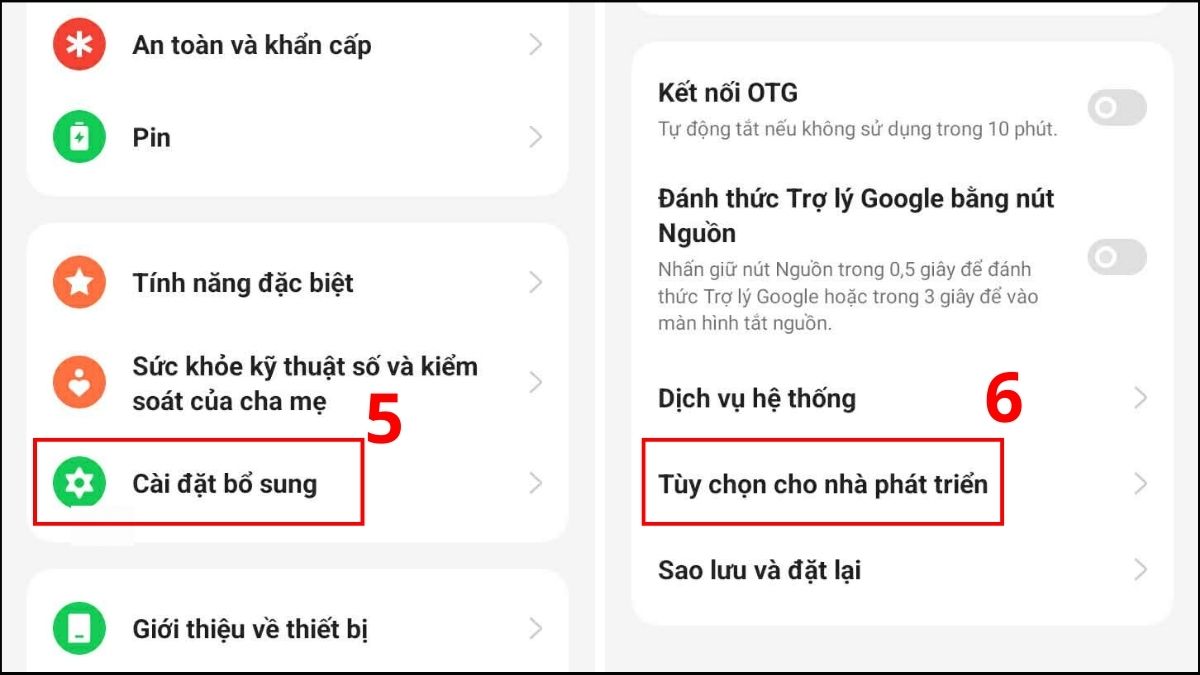 Cách tắt cảm biến tiệm cận trên OPPO bước 3