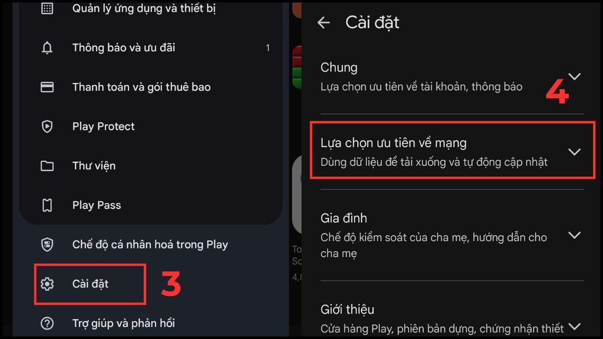 Cách tắt cập nhật phần mềm OPPO trên CH Play bước 2