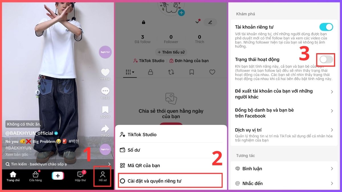 Tắt trạng thái hoạt động TikTok nhanh chóng