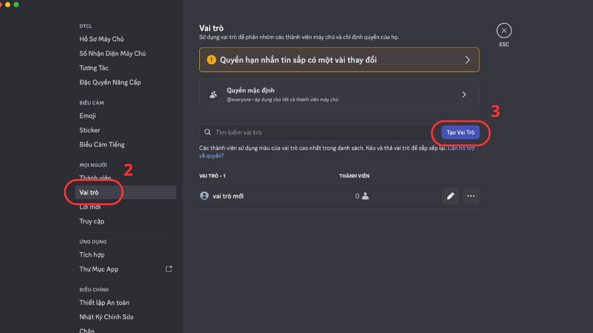 Đổi màu tên Discord bước 2