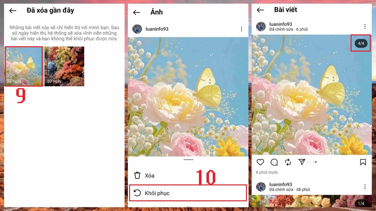 Cách đổi ảnh đã đăng trên Instagram bước 9, 10