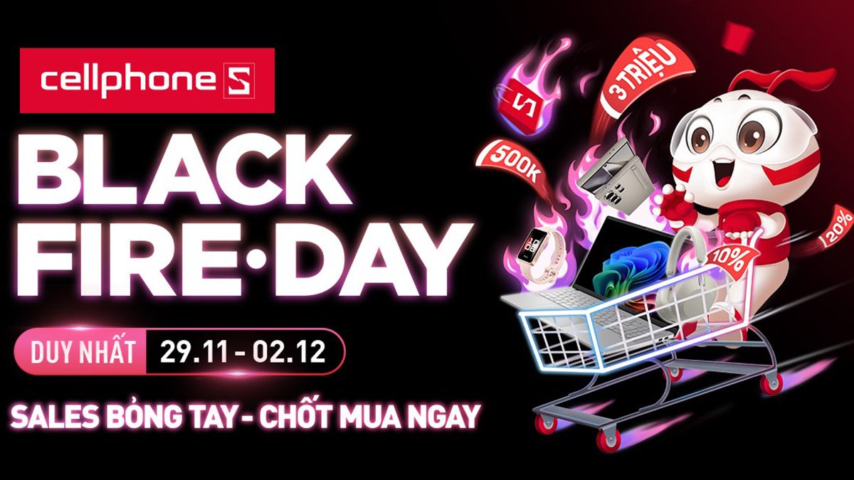 CellphoneS là thương hiệu giảm giá Black Friday ngành công nghệ