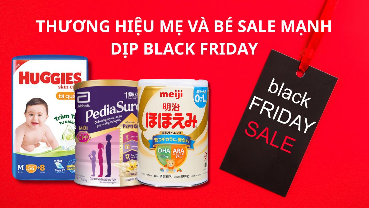 Thương hiệu giảm giá Black Friday ngành hàng cho mẹ và bé