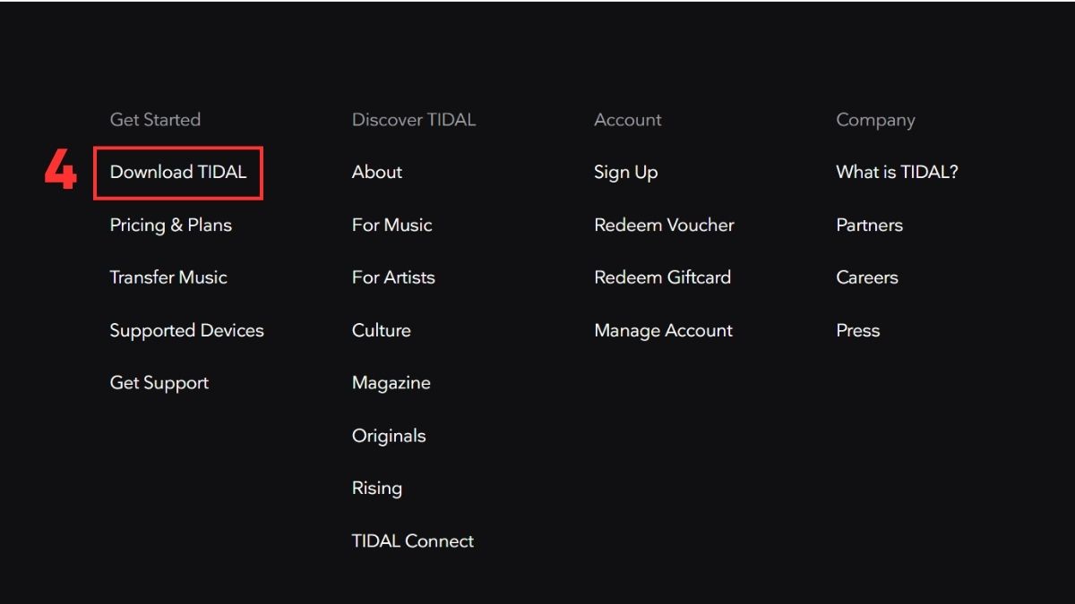 Cách đăng ký và sử dụng TIDAL - Tải Tidal