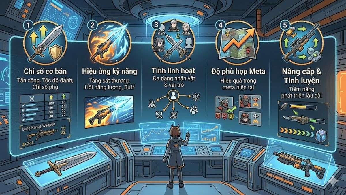 Tiêu chí xếp hạng Tier List Weapon Arknights Endfield