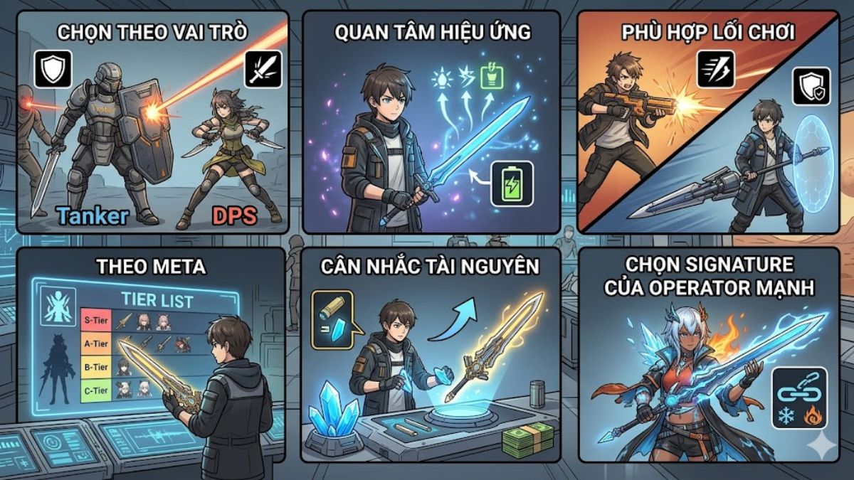 Kinh nghiệm chọn vũ khí theo Tier List Weapon Arknights Endfield