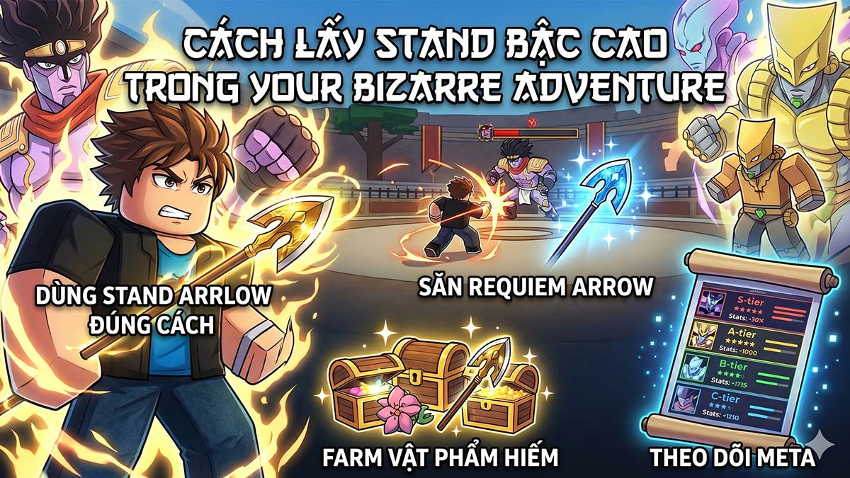 Cách lấy Stand bậc cao trong Tier List YBA