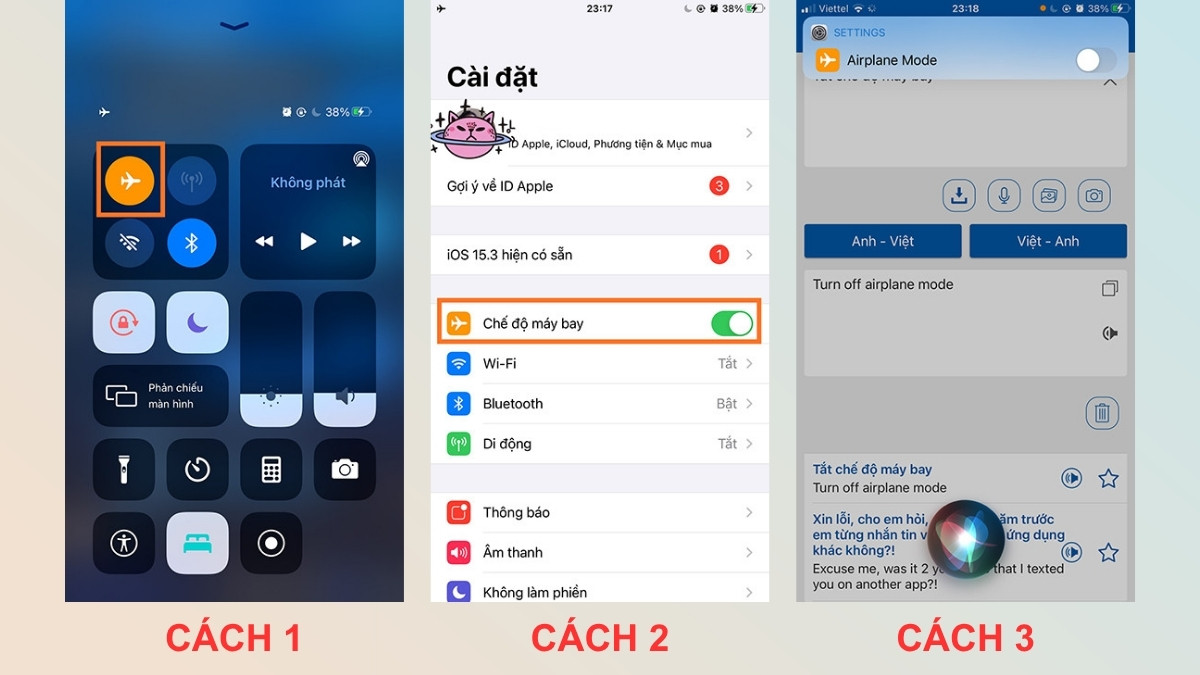 Sửa lỗi Tiktok bị lỗi mạng trên iPhone bằng cách Tắt chế độ máy bay