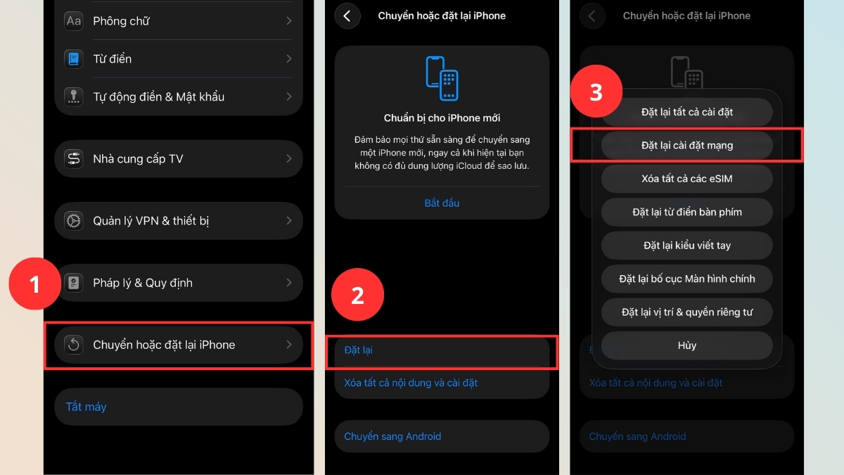 Sửa lỗi Tiktok bị lỗi mạng trên iPhone bằng cách đặt lại cài đặt mạng