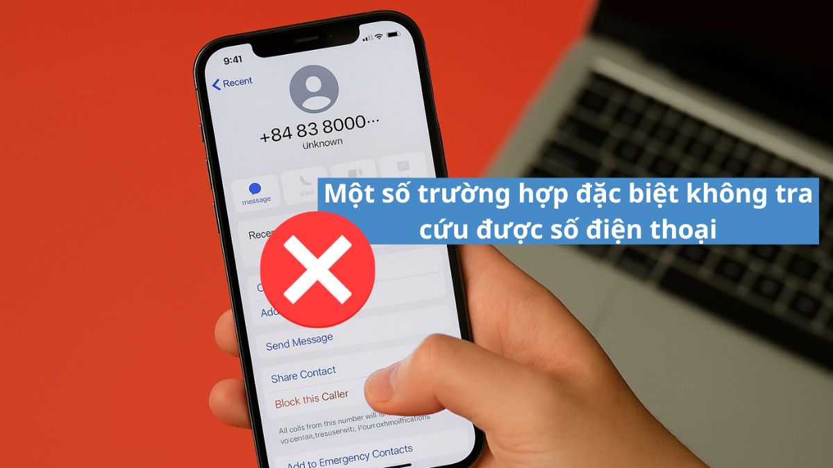 Trường hợp không ta cứu số điện thoại được
