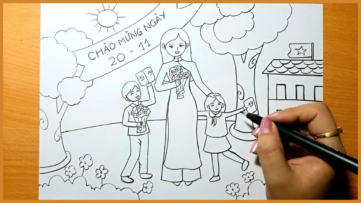 Lưu ý đối với tranh vẽ 20/11 